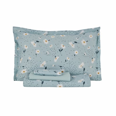 Karaca Home Daisy %100 Pamuk Tek Kişilik Nevresim Takımı Mint