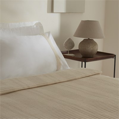 Karaca Home Delisa %100 Pamuk Keten Çift Kişilik Pike Takımı Krem