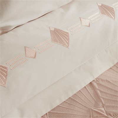 Karaca Home Diamond Çift Kişilik 7 Parça Düet Set Somon