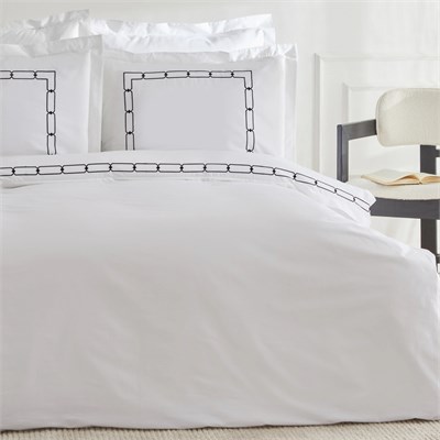 Karaca Home Diane 80 Tel %100 Pamuk Çift Kişilik Percale Nevresim Takımı Nakışlı Beyaz