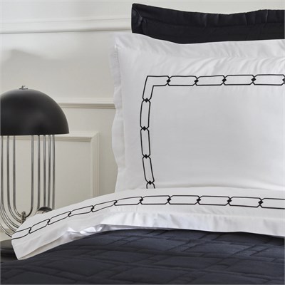 Karaca Home Diane 80 Tel %100 Pamuk Çift Kişilik Percale Nevresim Takımı Nakışlı Beyaz