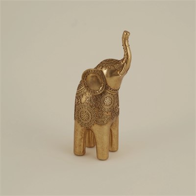 Karaca Home Elephant Biblo Gold 11,3X9,8X25,5 CM