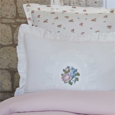 Karaca Home Fayette Çift Kişilik Nakışlı Nish Set Pudra