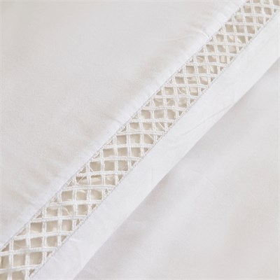 Karaca Home Indila %100 Pamuk Saten Çift Kişilik Nevresim Takımı Beyaz