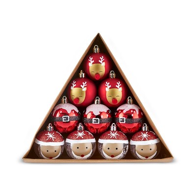 Karaca Home Karaca 10lu Set Top Santa Ağaç Süsü  6 cm
