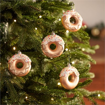 Karaca Home Karaca New Year Yılbaşı 2li Set Donut Ağaç Süsü Pembe  8.5 cm