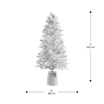 Karaca Home Karaca New Year Yılbaşı Beyaz Çam Ağacı 2000 Dal 210 cm