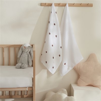 Karaca Home LADYBUG 2Lİ BEBEK MÜSLİN SET 65X65 CM KIRMIZI