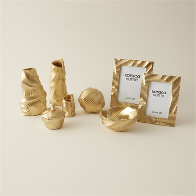 Karaca Home Lana Dekoratif Orta Kase Gold 14,3 x14,8 x 6,5 cm