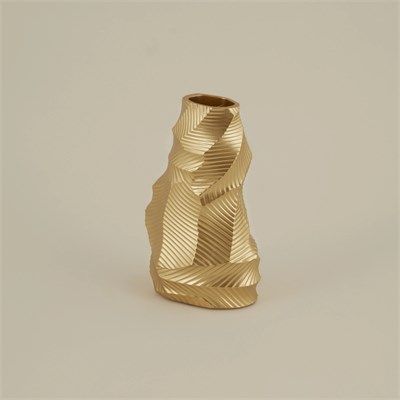 Karaca Home Lana Vazo Gold  12x7,9x20 cm