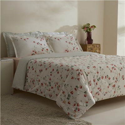 Karaca Home Lilian %100 Pamuk 120 Tel Saten Nevresim Takımı