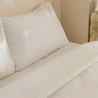 Karaca Home Lumier %100 Pamuk Çift Kişilik Nevresim Takımı Beyaz