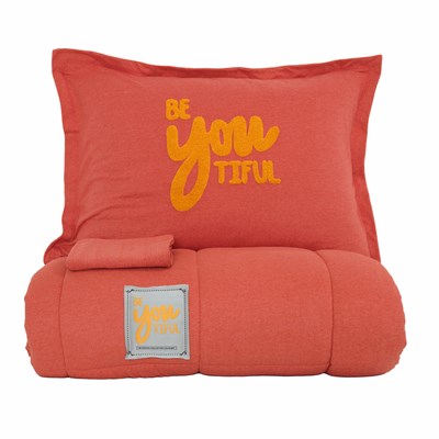 Karaca Home Motto Cotton Comfort Çift Kişilik Uyku Seti Mercan