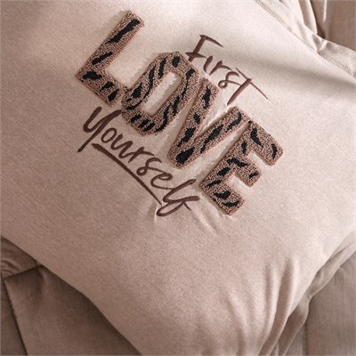 Karaca Home Motto Cotton Comfort Çift Kişilik Uyku Seti Bej