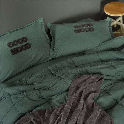 Karaca Home Motto Cotton Comfort Çift Kişilik Uyku Seti Petrol
