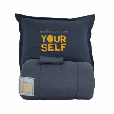 Karaca Home Motto Cotton Comfort Tek Kişilik Uyku Seti İndigo
