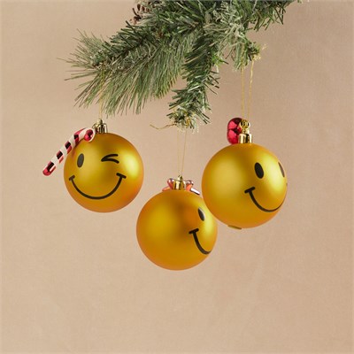 Karaca Home New Year Emoji 3lü Ağaç Süsü