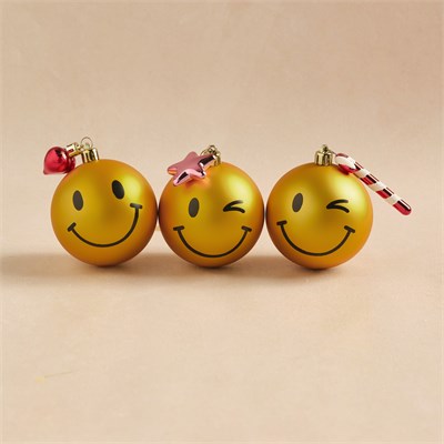 Karaca Home New Year Emoji 3lü Ağaç Süsü