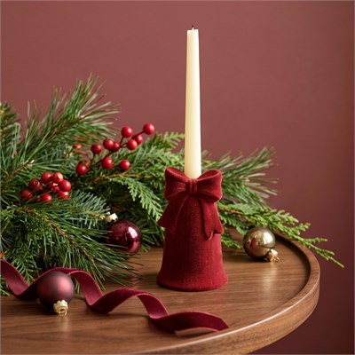Karaca Home New Year Velvet Glow Mumluk 9,7x9,7x16 cm