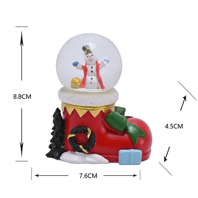 Karaca Home New Year Yılbaşı Boot Kar Küresi 7,6 x 4,5 x 8,8 cm