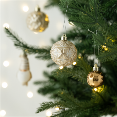 Karaca Home New Year Yılbaşı Bronze 65 Parça Ağaç Süsü Seti