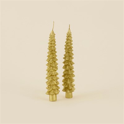 Karaca Home New Year Yılbaşı Çam Ağacı Şekilli Şamdan Mum 8,2x4,2x21 cm