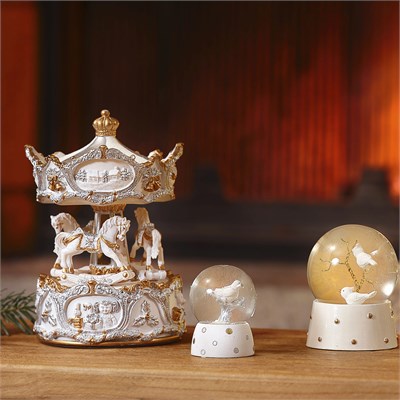 Karaca Home New Year Yılbaşı Carousel Müzikli Hareketli Obje