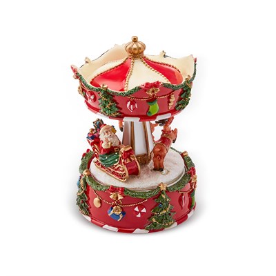 Karaca Home New Year Yılbaşı Carousel Müzikli Obje 15 cm