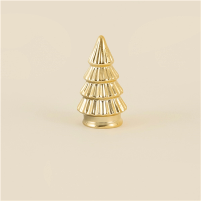 Karaca Home New Year Yılbaşı Christmas Tree Dekoratif Obje Gold 7,8 x 7,8 x 16,5 cm