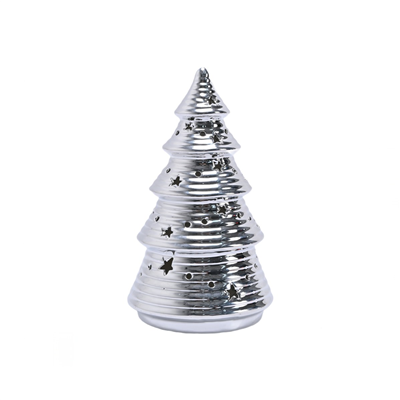 Karaca Home New Year Yılbaşı Christmas Tree Dekoratif Obje Silver 11,5 x 11,5 x 19,2 cm