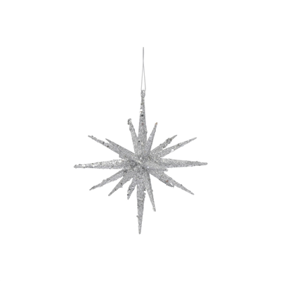 Karaca Home New Year Yılbaşı Glitter Star 2 Adet Ağaç Süsü Seti 15x15x15 cm
