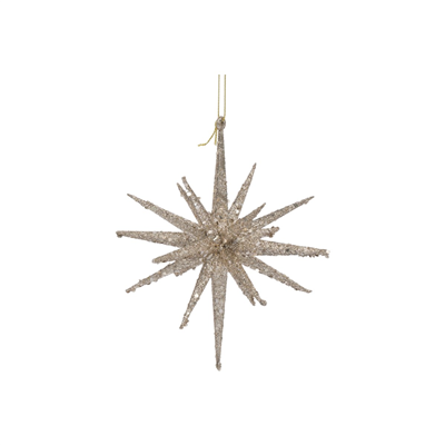 Karaca Home New Year Yılbaşı Glitter Star 2 Adet Ağaç Süsü Seti 15x15x15 cm