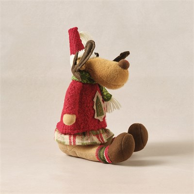 Karaca Home New Year Yılbaşı Henry Reindeer Peluş Obje 16x20x35 cm