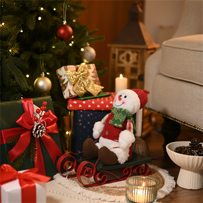 Karaca Home New Year Yılbaşı Lucy Snowman Peluş Obje 10x23x26 cm