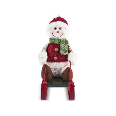 Karaca Home New Year Yılbaşı Lucy Snowman Peluş Obje 10x23x26 cm