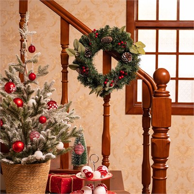 Karaca Home New Year Yılbaşı Pine Kapı Süsü 40 cm