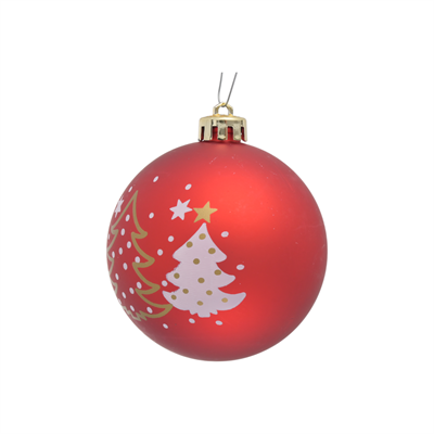 Karaca Home New Year Yılbaşı Reddish 4 Parça Ağaç Süsü Seti