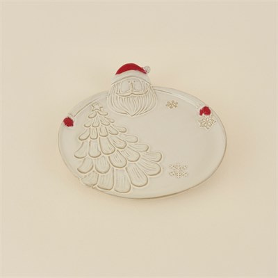Karaca Home New Year Yılbaşı Santa Dekoratif Tabak 28,7 x 26,3 x 5,5 cm