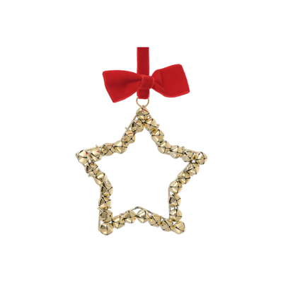 Karaca Home New Year Yılbaşı Star With Ribbon Ağaç Süsü 10x1x10 cm