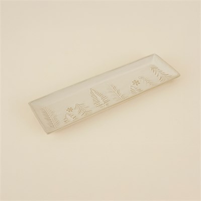 Karaca Home New Year Yılbaşı Trees Dekoratif Tabak 37,4 x 11,7 x 2,4 cm