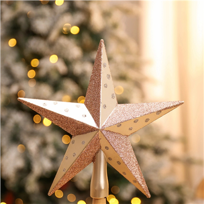 Karaca Home New Year Yılbaşı Yıldız Ağaç Başlığı Gümüş