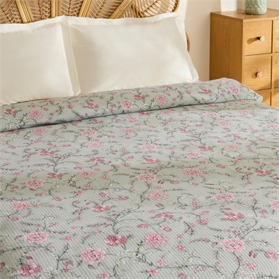 Karaca Home Nymira %100 Pamuk Çift Kişilik Tek Pike Mint