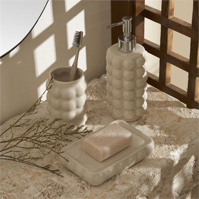Karaca Home Rocco 3lü Banyo Aksesuar Seti Beyaz