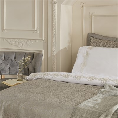 Karaca Home Rosette 8 Parça Çift Kişilik Çeyiz Seti Antrasit