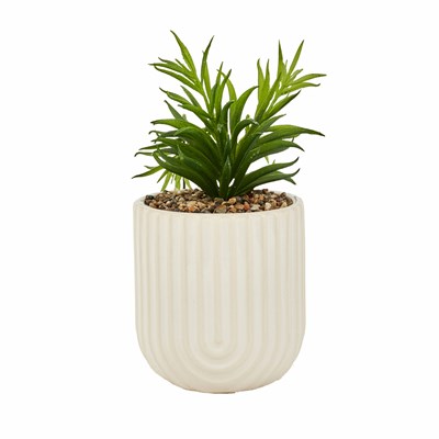 Karaca Home Serena Saksılı Yapay Bitki Beyaz 12X12X18 Cm