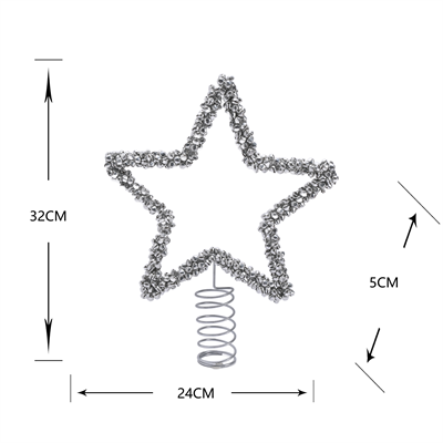 Karaca Home Shimmering Star Ağaç Başlığı Silver