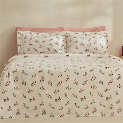 Karaca Home Silvie %100 Pamuk Tek Kişilik Pike Takımı Kırmızı