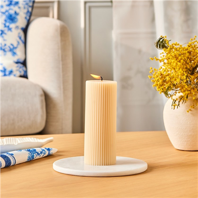 Karaca Home Striped Tırtıklı Sütun Mum