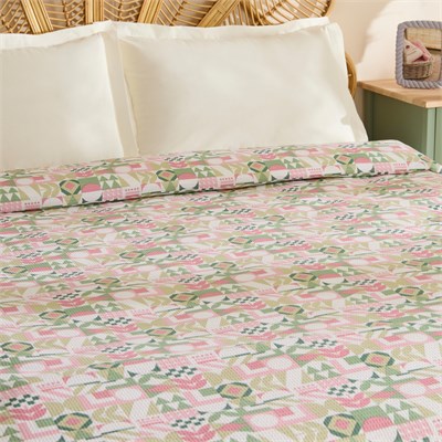 Karaca Home Tamina %100 Pamuk Çift Kişilik Tek Pike Gül Kurusu