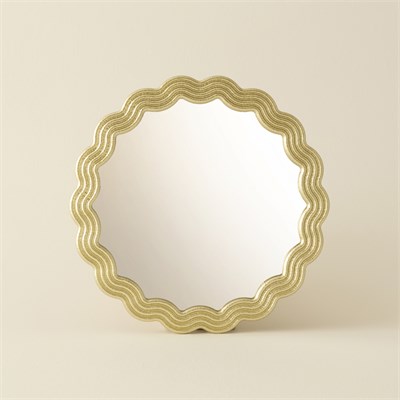 Karaca Home Vendi Duvar Aynası Gold  34x34 Cm